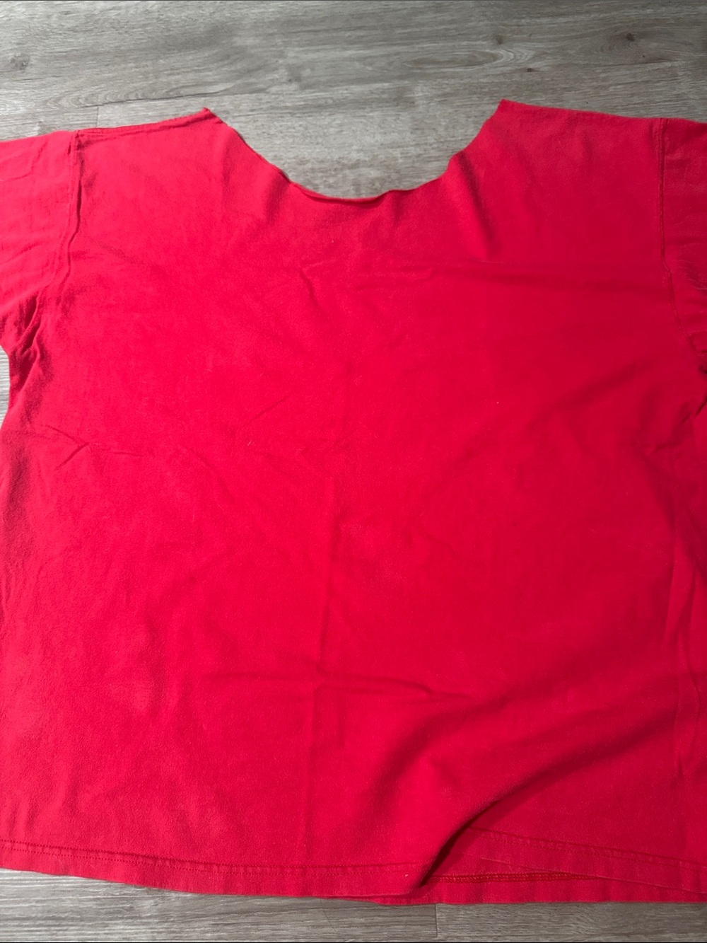 “Stars Stripes & Cowgirl Boots” Off-Shoulder Red Tee - Picture 3 of 8
